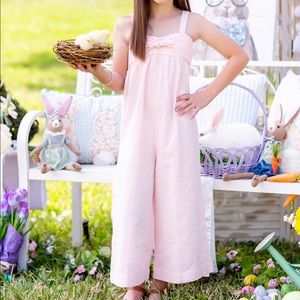 Pink Gingham Hope & Henry Jumpsuit Girls Size 8